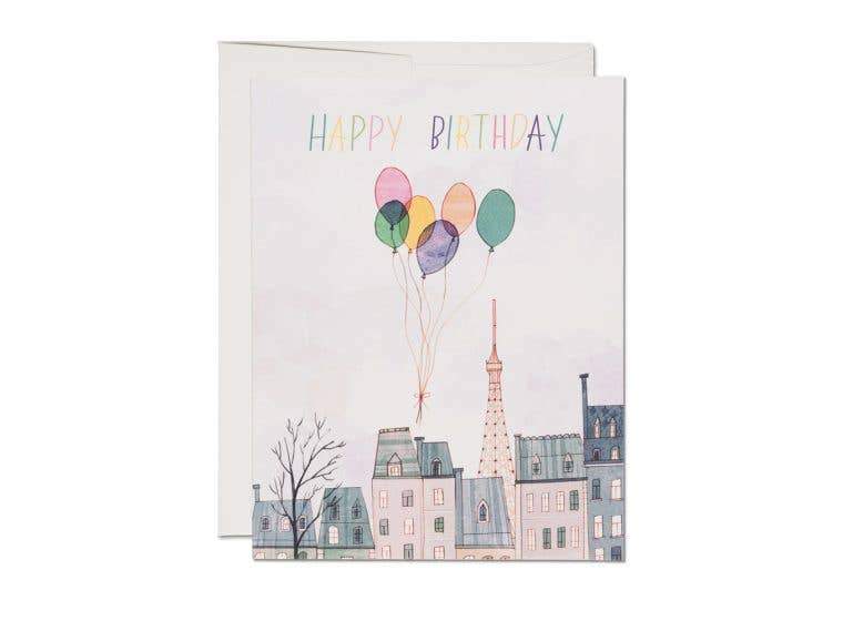 Paris Balloons Card Dainty Greeting Cards