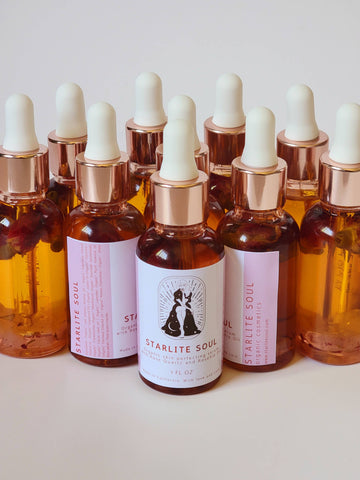 1 oz Organic crystal infused Facial Serum,  private label Dainty